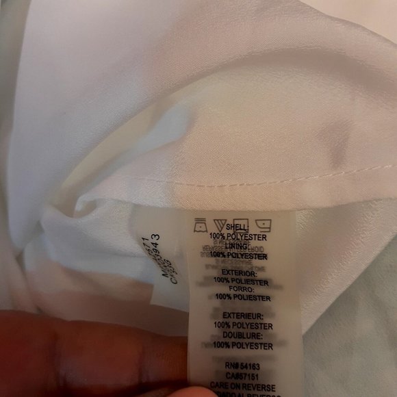 Calvin Klein Womens Plus Palm Print Striped Poncho Top - Picture 7 of 7